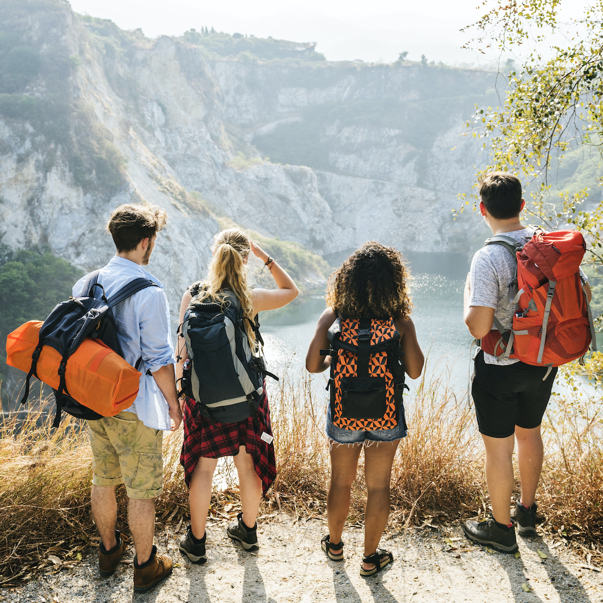 Backpackers on an adventure