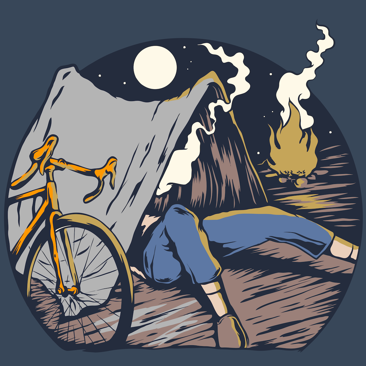 dts student sleeping in a tent