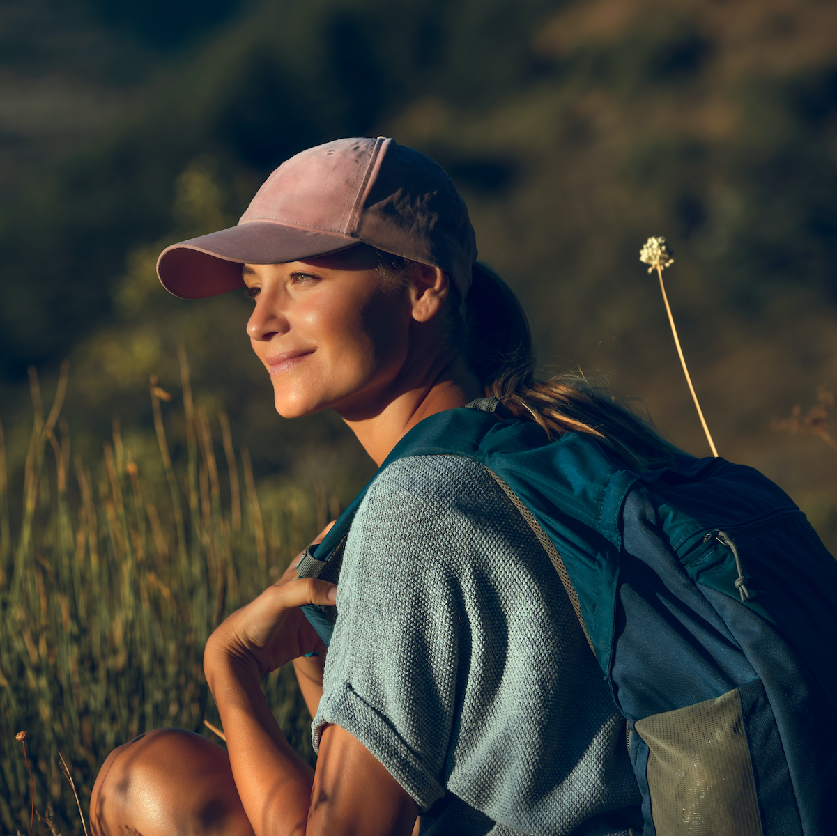 Happy Woman Enjoying Nature